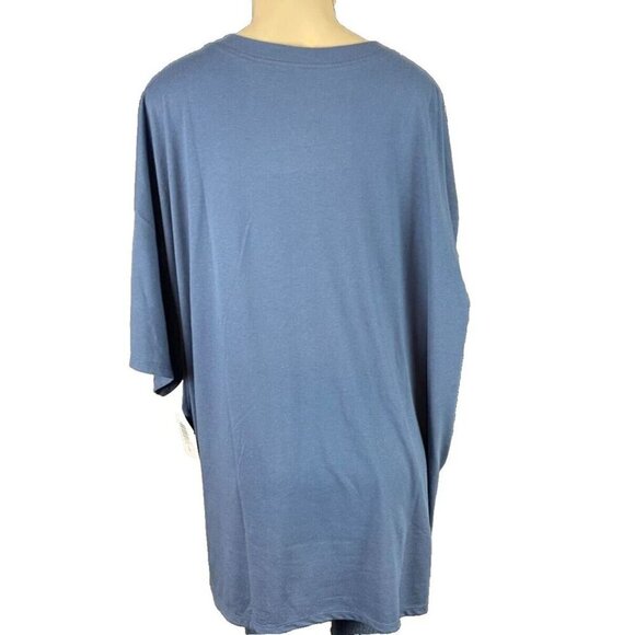 Vinyl Icons +5 Blue Crew Butterfly Floral Ying Yang Sun Graphic Short Sleeve Tee - Picture 4 of 6